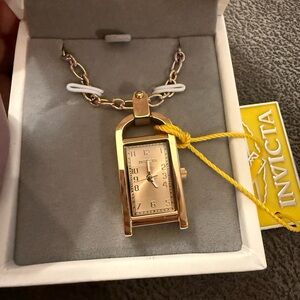 Invicta Mini Angel Women's Necklace Watch - 17.5mm, Rose Gold